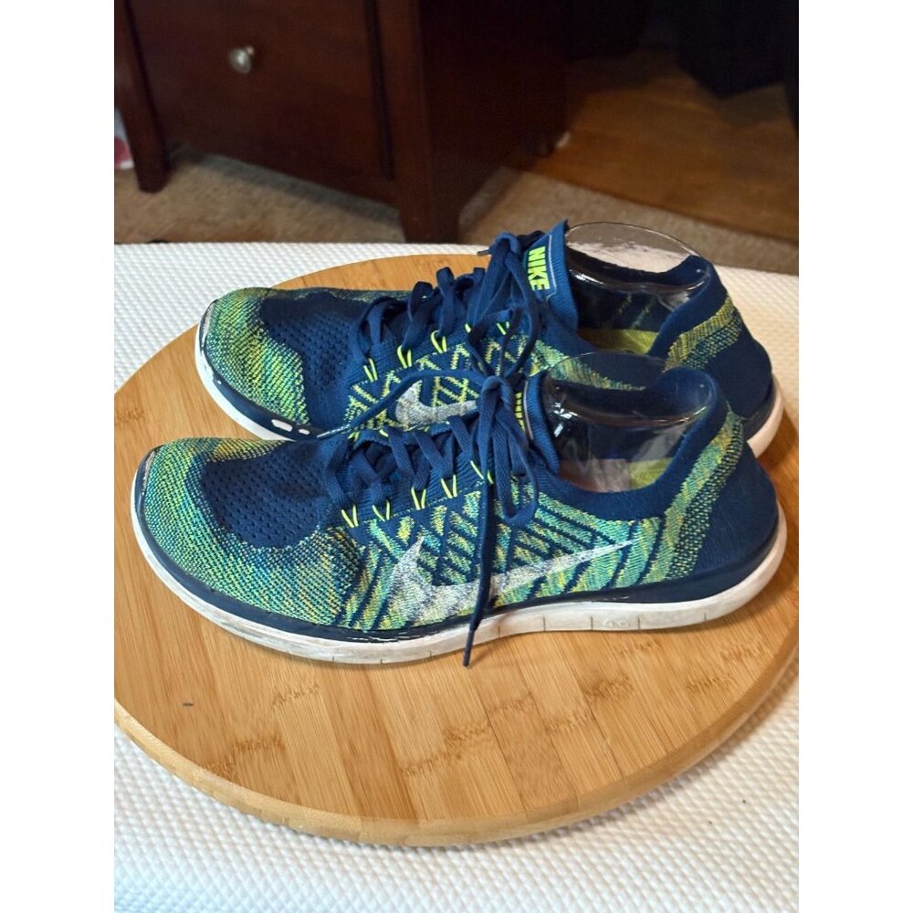 Nike Free 4.0 Flyknit Blue size 11.5 - Picture 2 of 6